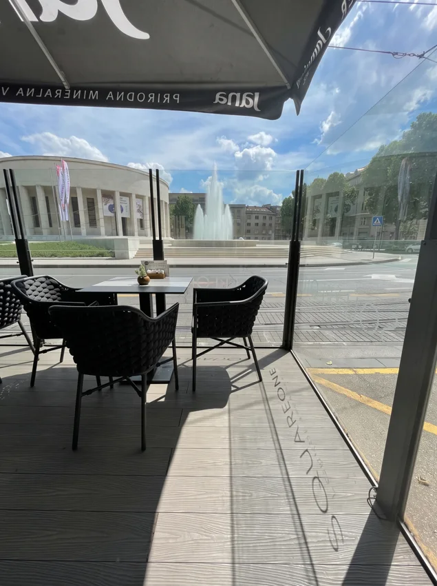 Terrace overlooking the Meštrović Pavilion